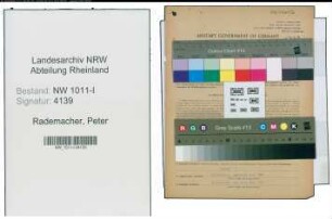 Entnazifizierung Peter Rademacher , geb. 18.11.1900 (Architekt)