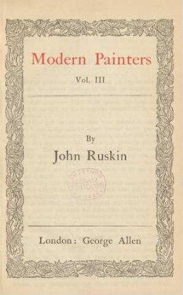 Vol. 3: Modern painters