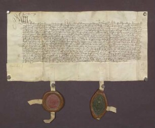 Dechant und Kapitel des Stifts zu Mosbach, denen Konrad von Weinsberg den Kirchensatz zu Neckarburken abgetreten hat, reversieren gegenüber Konrad von Weinsberg wegen der diesem verbliebenen Rechte.