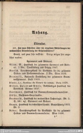 Anhang. Literatur