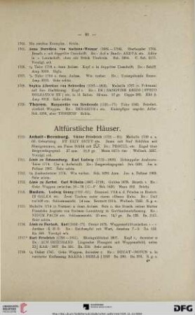 Altfürstliche Häuser (Nr. 1710-2212)