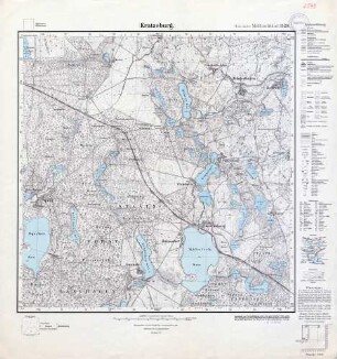 2543 (alte Nr.: 1139) Kratzeburg, Meßtischblatt (4 cm - Karte)