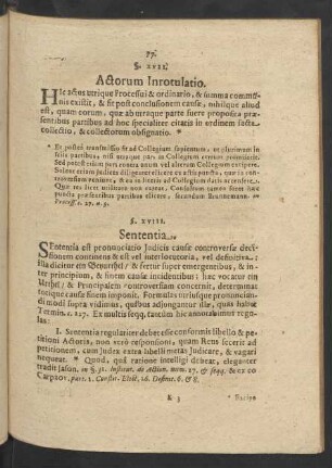 §. XVIII. Sententia.