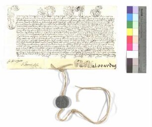 Päpstliche Bulle über die Aufschwörung des Ellwanger Kapitularen Philipp Aloysius Adelmann von Adelmannsfelden.