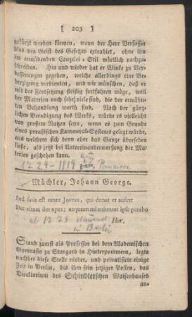 Müchler, Johann George