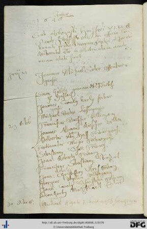 [fol. 184] Rektorat Arbogast Hochherr 1646