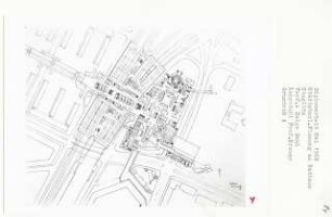 Städtebauliche Planung Rathaus Steglitz, Berlin-Steglitz (Diplomarbeit bei Willy Kreuer): Grundriss
