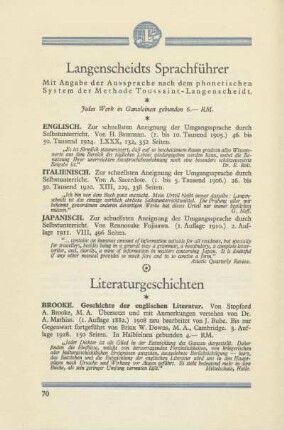 Literaturgeschichten