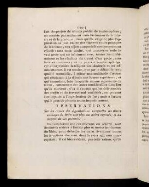 20-31, Observations. Sur les causes des ...