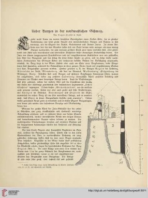 1: Ueber Burgen in der nordwestlichen Schweiz, [1]