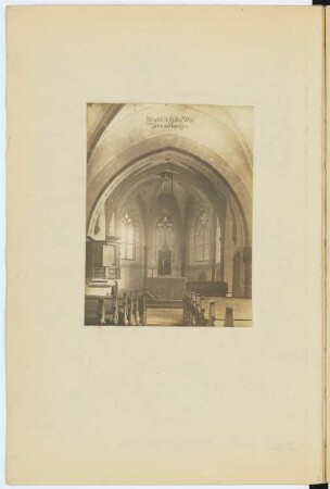 Dorfkirche, Marburg-Wehrshausen: Innenansicht (aus: Skizzen- und Fotoalbum 2)
