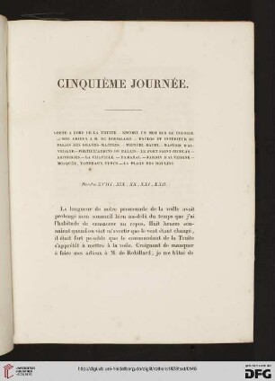 Cinquième journée