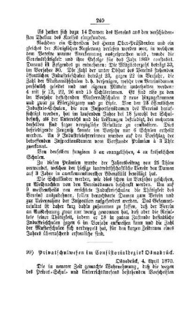 Privatschulwesen im Consistorialbezirk Osnabrück : [V. Elementarschulwesen]