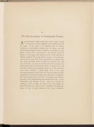 VII. The Street-scenery of Continetal Towns.