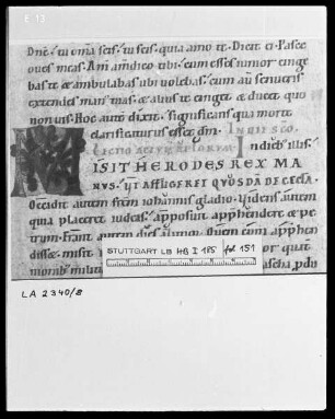 Voll-Lektionar — Initialen M(ISIS HERODES REX MANUS), Folio 151recto