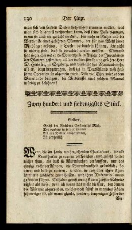 Zwey hundert und siebenzigstes Stück