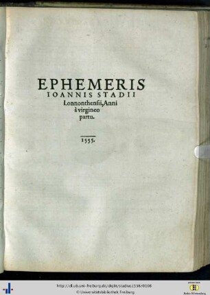 Ephemeris Ioannis Stadii […] 1555