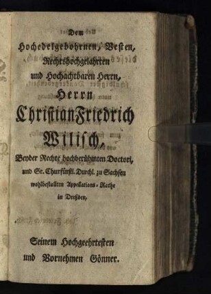 Dem Hochedelgebohrnen, Vesten ...