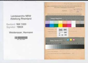 Entnazifizierung Hermann Weidenauer, geb. 05.09.1906 (Angest.)