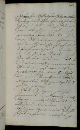 Gnadenbekundung des Prinzen Friedrich Ludwig von Hannover anlässlich der Geburt seines Sohnes.