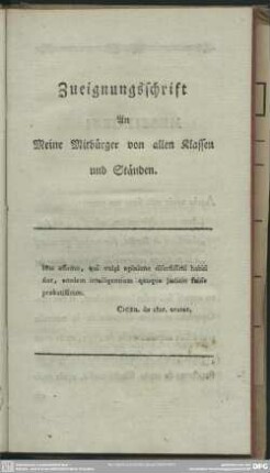 Zueignungsschrift
