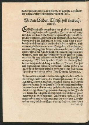 Wie das Leiden Christi soll betracht werden.