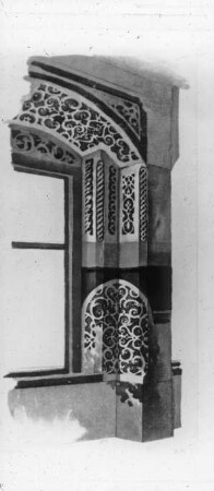 Halle (Saale), Rathausstraße 15, Jenaisches Fräuleinstift, Fenstergewände (grafische Darstellung)