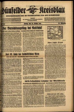 Ausgabe vom Freitag, den 30. Oktober 1942.