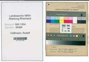 Entnazifizierung Rudolf Hoffmann , geb. 02.11.1919 (Kaufmann)