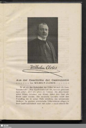 Aus der Geschichte der Gastronomie