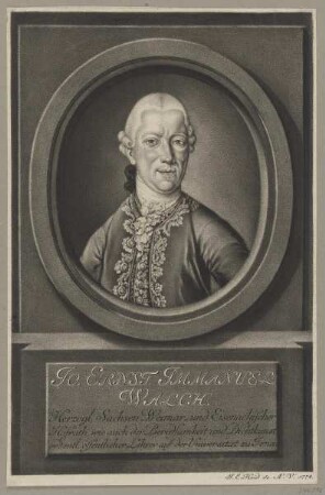 Bildnis des Jo. Ernst Immanuel Walch