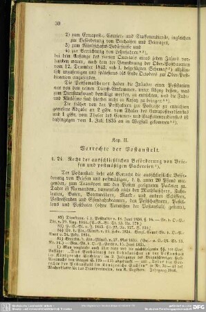 Kap. II. Vorrechte der Postanstalt