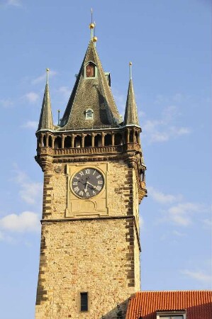 Rathausturm : Blick auf den Altstädter Rathausturm in Prag