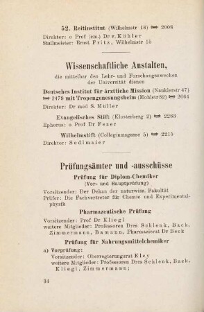 34-37, Prüfungsämter und -ausschüsse