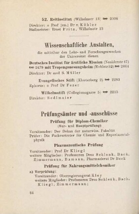 34-37, Prüfungsämter und -ausschüsse