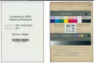 Entnazifizierung Walter Schirra , geb. 28.06.1920 ()