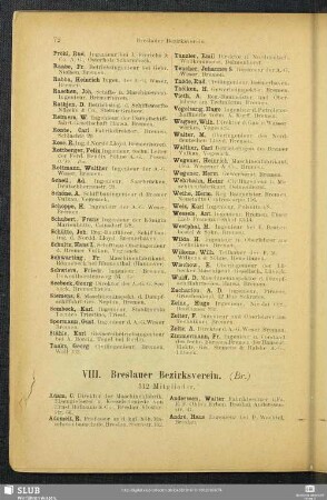 VIII. Breslauer Bezirksverein.