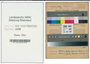 Entnazifizierung Otto Sass , geb. 20.03.1895 (Kraftfahrer)