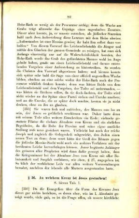§ 36. An welchem Kreuz ist Jesus gestorben?