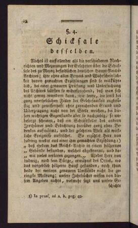 20-29, §. 4. Schicksale desselben - §. 5. Inhalt desselben