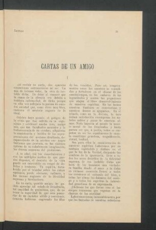 Cartas de un amigo
