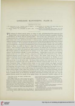 Lombardic manuscripts