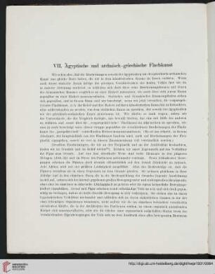 VII: Ägyptische und archaisch-griechische Flachkuns