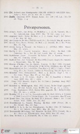 Privatpersonen (Nr. 2084 - 2228)