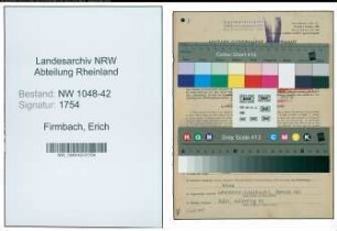 Entnazifizierung Erich Firmbach , geb. 28.11.1919 (Kaufmaennischer Angestellter)