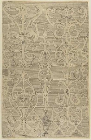 Füllung, Blatt 19 aus der Folge: "Schweyf Buoch. Coloniae : sumptibus ac formulis Iani Bussmacheri, anno salutis 1599"