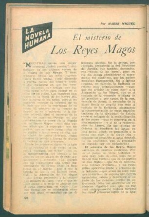 El misterio de los Reyes Magos : La novela humana