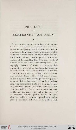 The Life of Rembrandt van Rhyn