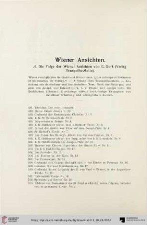 Wiener Ansichten (Nr. 491-658)