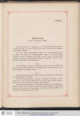 Anhang I. Staatsvertrag vom 10. Januar 1838